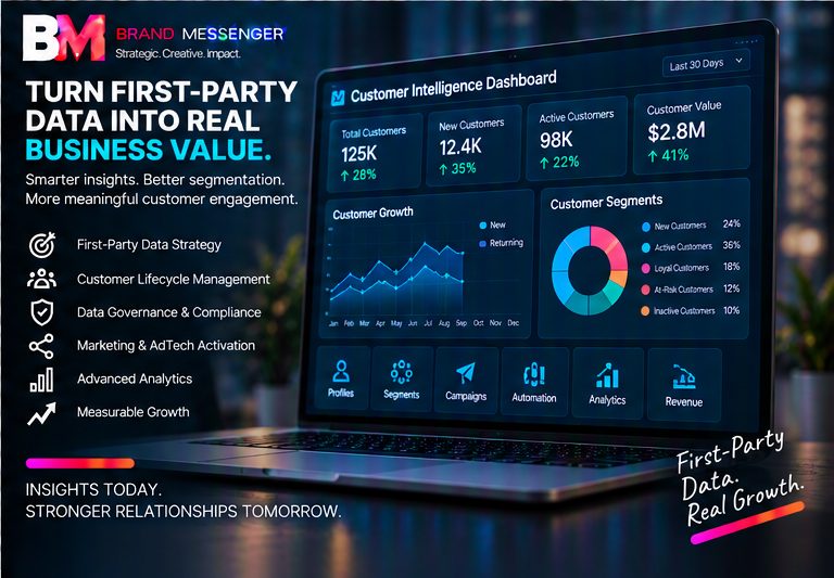 First-party data customer intelligence dashboard