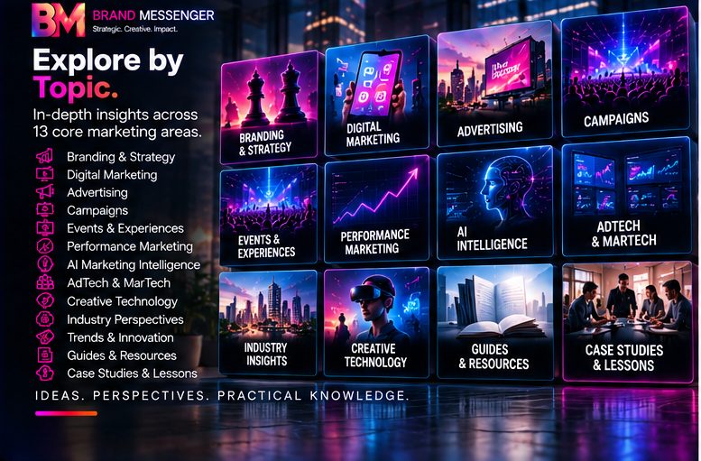 Explore insights by topic across 13 core marketing knowledge categories